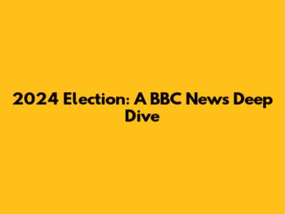 2024 Election: A BBC News Deep Dive