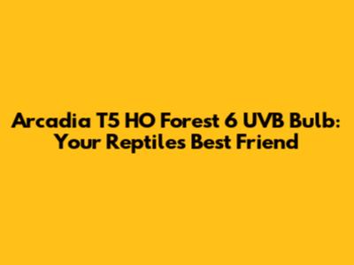 Arcadia T5 HO Forest 6 UVB Bulb: Your Reptile's Best Friend