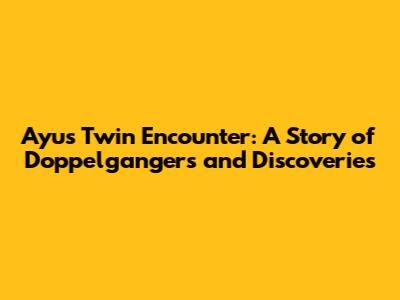 Ayu's Twin Encounter: A Story of Doppelgangers and Discoveries