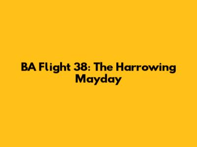 BA Flight 38: The Harrowing Mayday