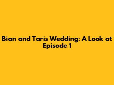 Bian and Tari's Wedding: A Look at Episode 1