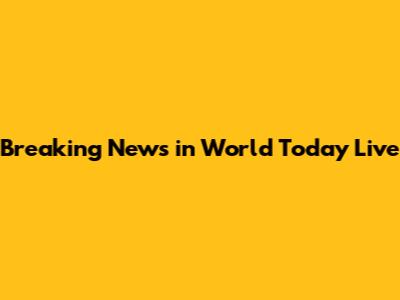 Breaking News in World Today Live