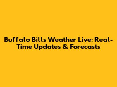 Buffalo Bills Weather Live: Real-Time Updates & Forecasts