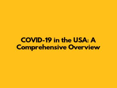 COVID-19 in the USA: A Comprehensive Overview