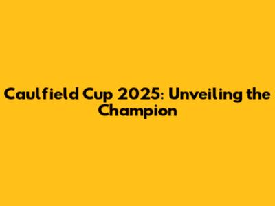 Caulfield Cup 2025: Unveiling the Champion