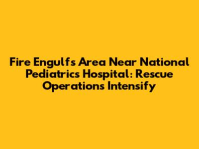 Fire Engulfs Area Near National Pediatrics Hospital: Rescue Operations Intensify
