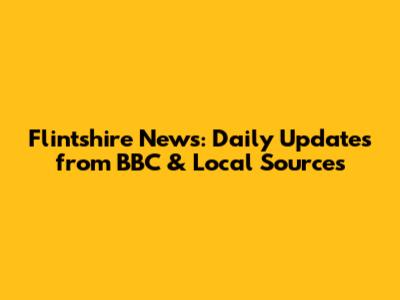 Flintshire News: Daily Updates from BBC & Local Sources