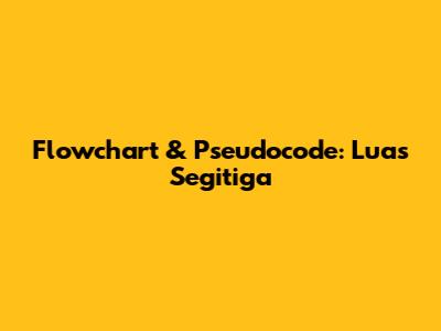 Flowchart & Pseudocode: Luas Segitiga