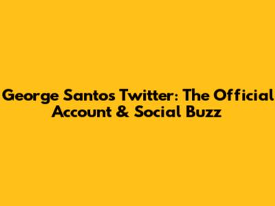 George Santos Twitter: The Official Account & Social Buzz