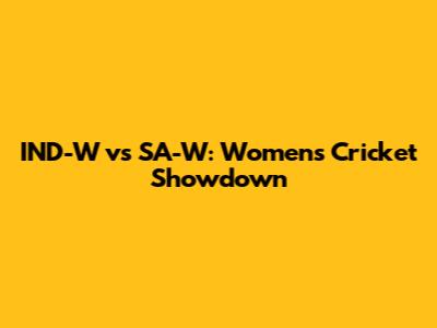 IND-W vs SA-W: Women's Cricket Showdown