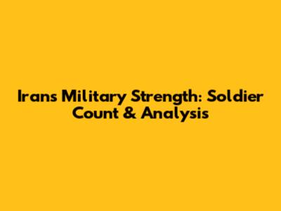 Iran's Military Strength: Soldier Count & Analysis