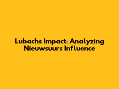 Lubach's Impact: Analyzing Nieuwsuur's Influence