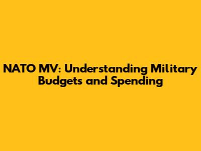 NATO MV: Understanding Military Budgets and Spending