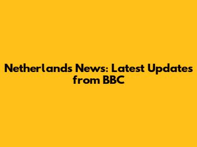 Netherlands News: Latest Updates from BBC
