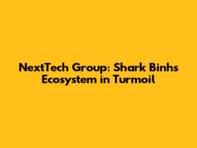 NextTech Group: Shark Binh's Ecosystem in Turmoil