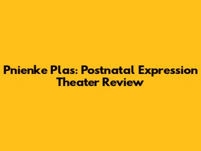 Pnienke Plas: Postnatal Expression Theater Review