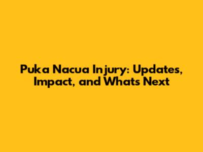 Puka Nacua Injury: Updates, Impact, and What's Next