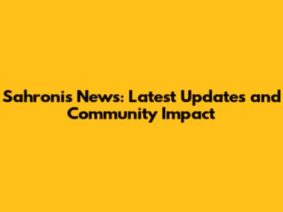Sahroni's News: Latest Updates and Community Impact
