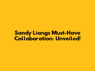 Sandy Liang's Must-Have Collaboration: Unveiled!