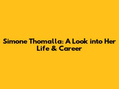 Simone Thomalla: A Look into Her Life & Career