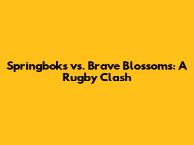 Springboks vs. Brave Blossoms: A Rugby Clash