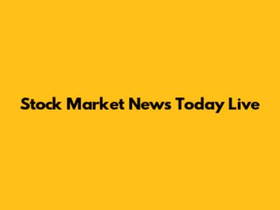 Stock Market News Today Live