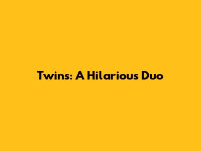 Twins: A Hilarious Duo