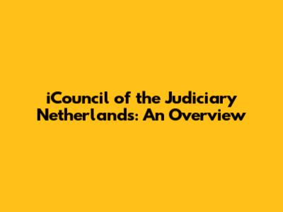iCouncil of the Judiciary Netherlands: An Overview