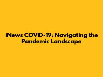 iNews COVID-19: Navigating the Pandemic Landscape